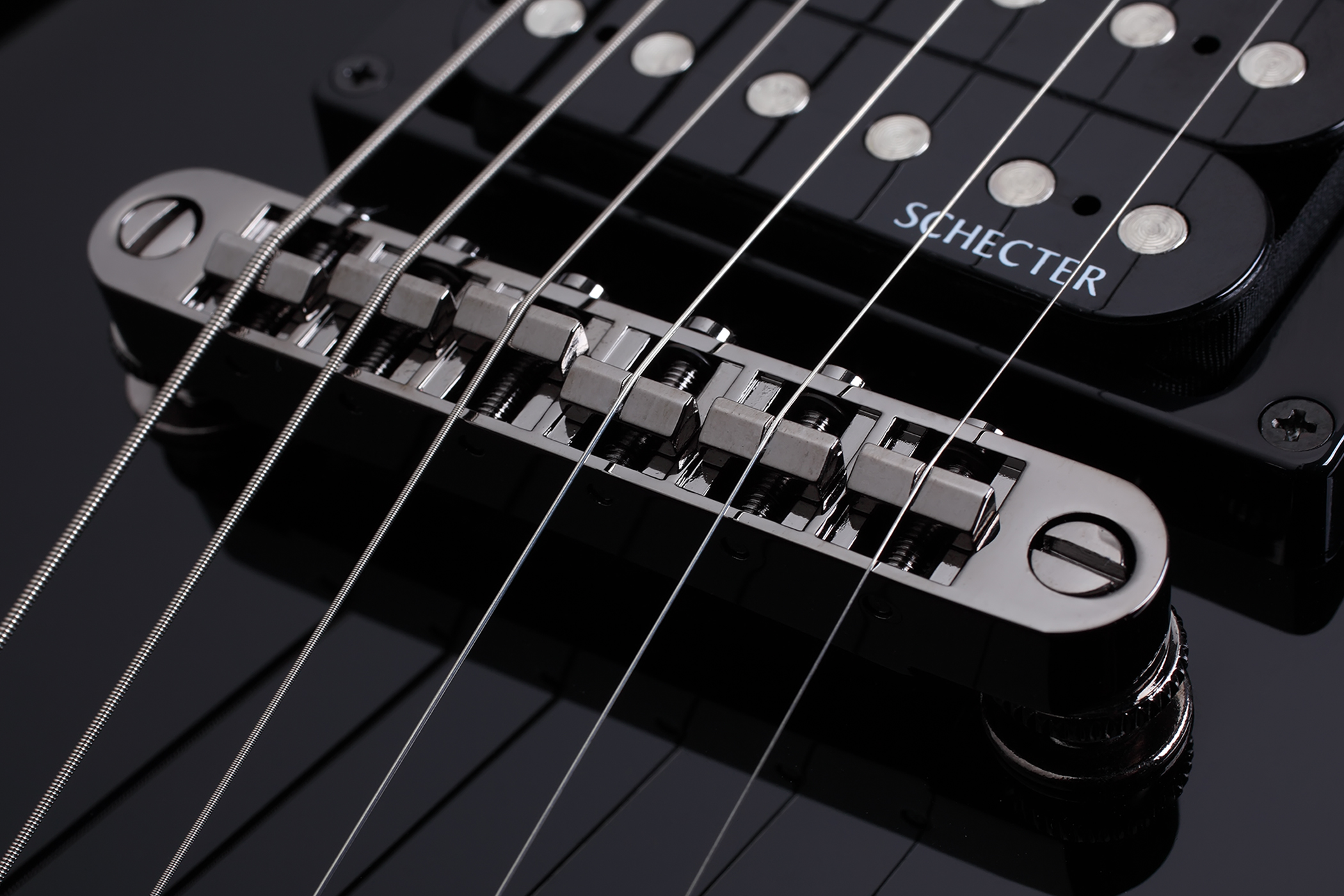 Schecter Omen-6 2h Ht Rw - Black - Elektrische gitaar in Str-vorm - Variation 2
