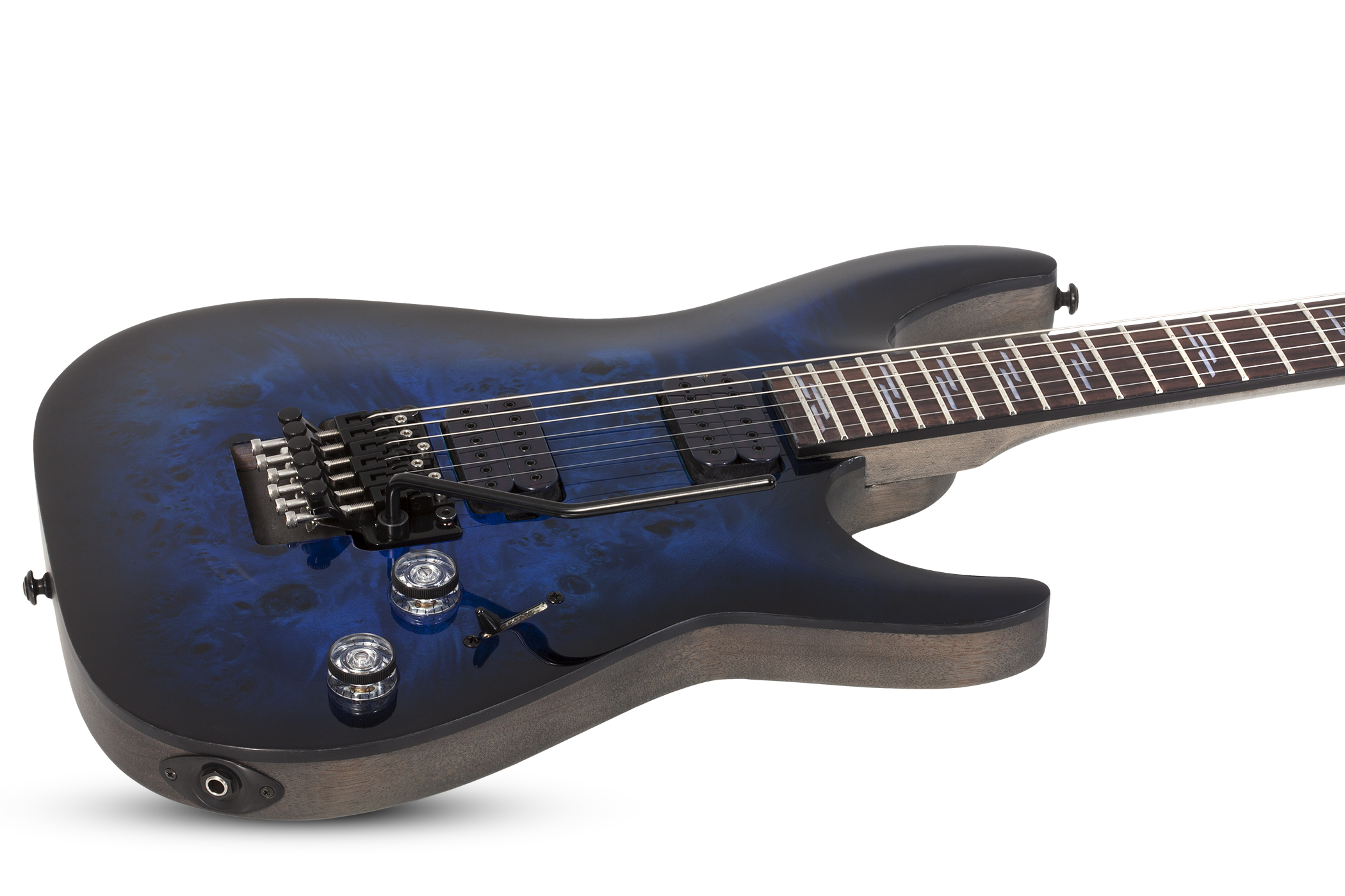 Schecter Omen Elite-6 Fr Hh Rw - See Thru Blueburst - Elektrische gitaar in Str-vorm - Variation 1