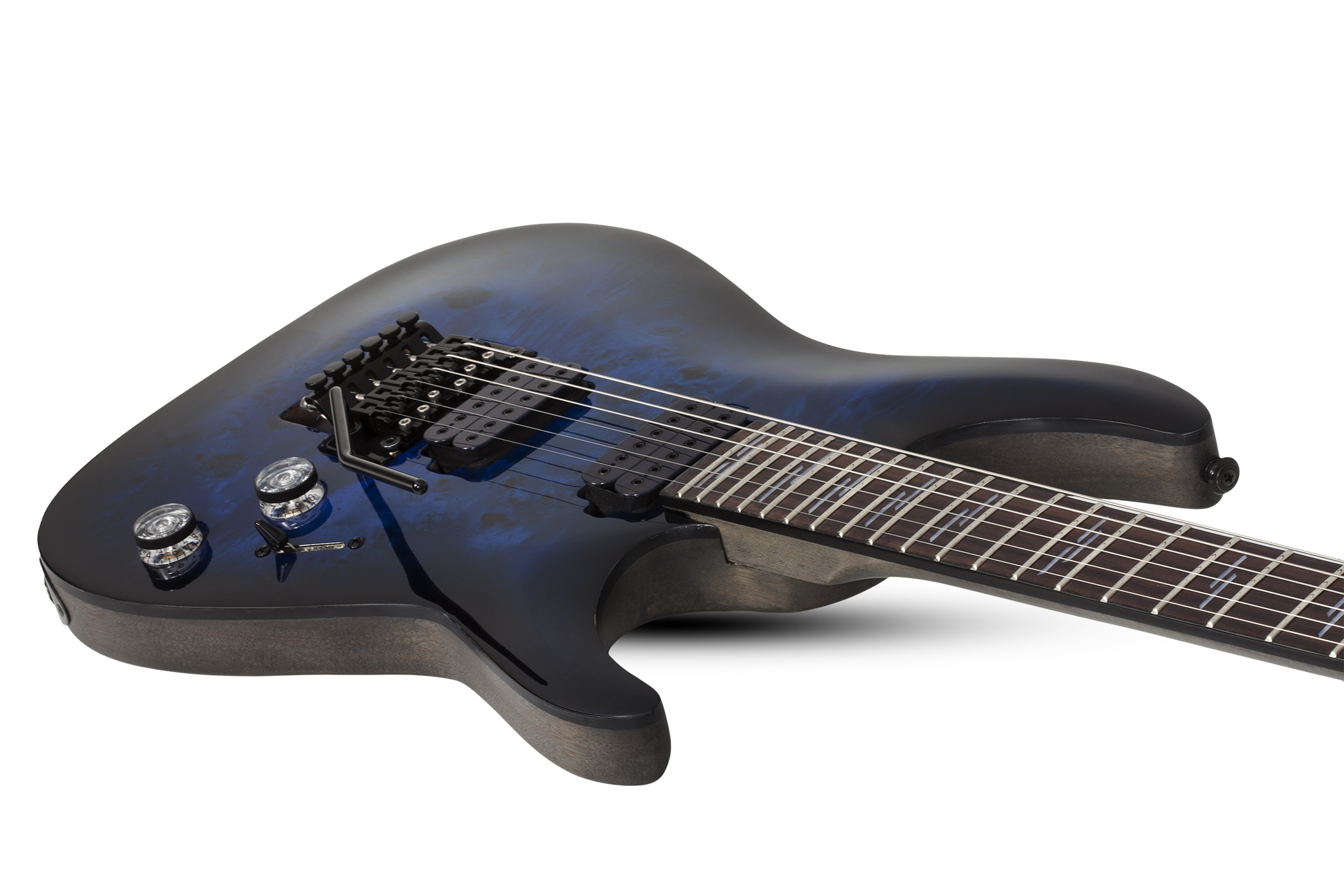 Schecter Omen Elite-6 Fr Hh Rw - See Thru Blueburst - Elektrische gitaar in Str-vorm - Variation 2