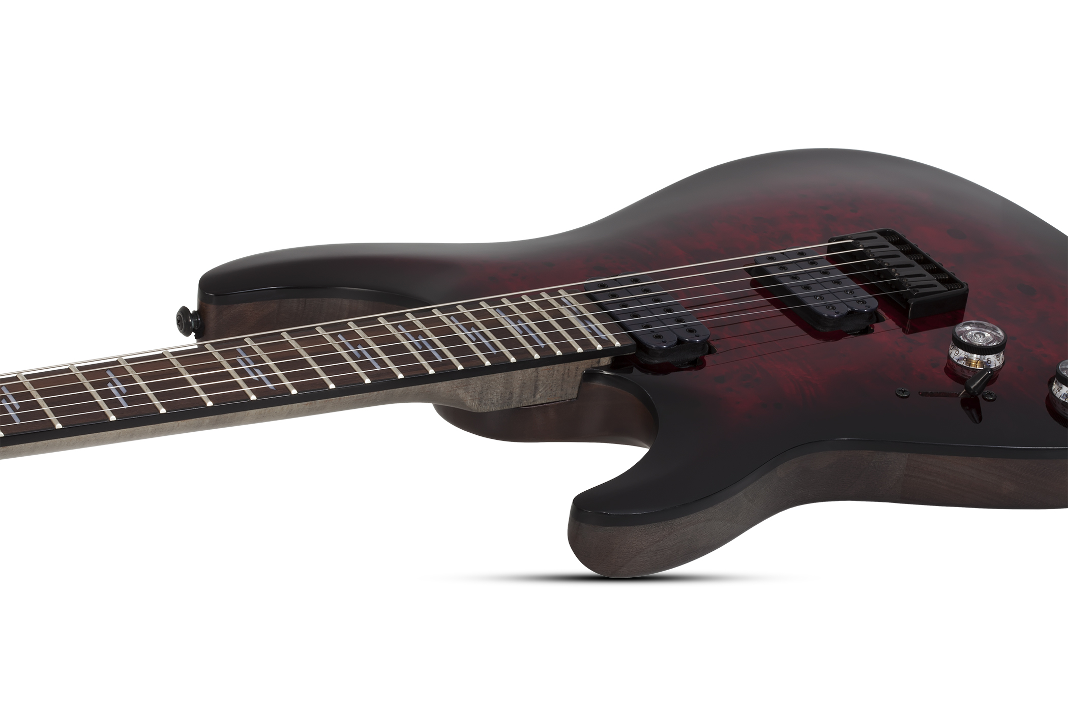 Schecter Omen Elite-6 Lh Gaucher 2h Ht Rw - Black Cherry Burst - Linkshandige elektrische gitaar - Variation 2