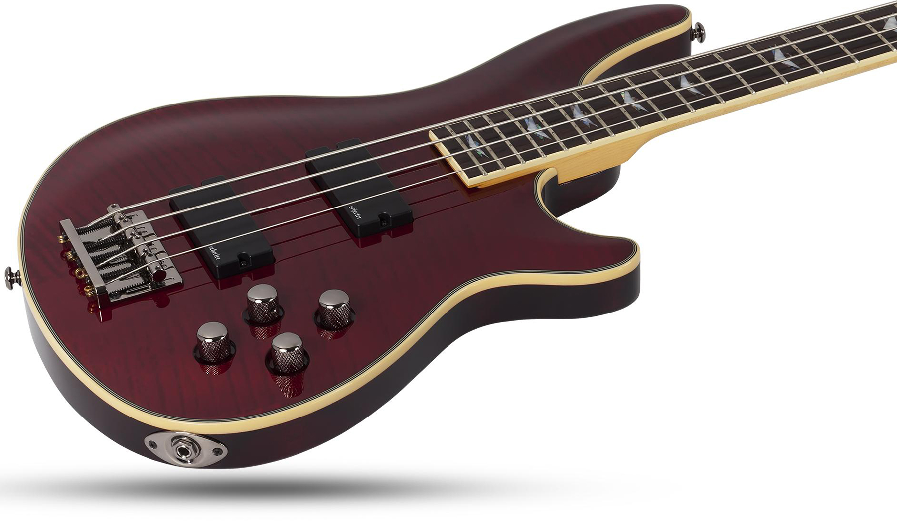 Schecter Omen Extreme-4 Active Rw - Black Cherry - Solid body elektrische bas - Variation 1