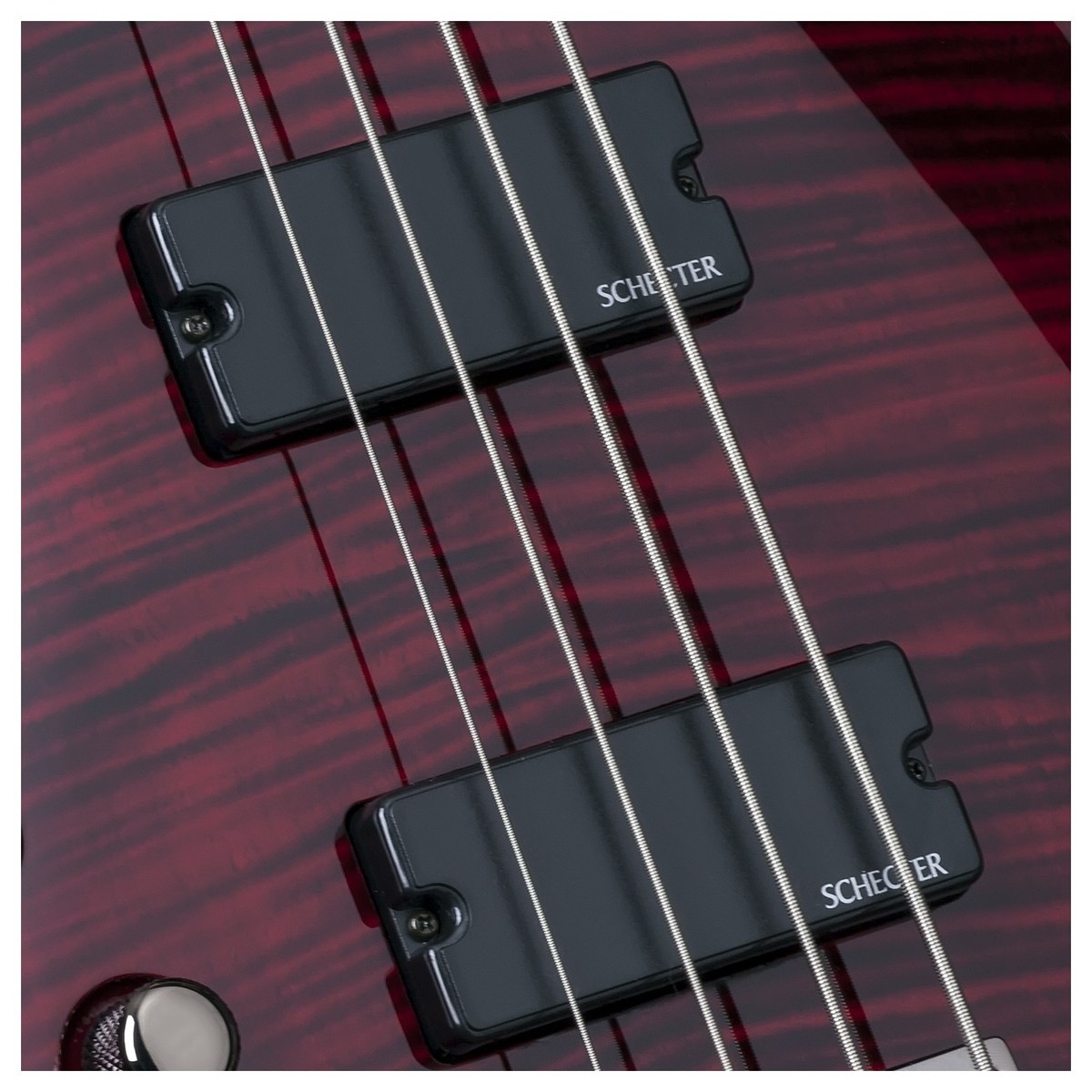 Schecter Omen Extreme-4 Lh Gaucher Active Rw - Black Cherry - Solid body elektrische bas - Variation 2