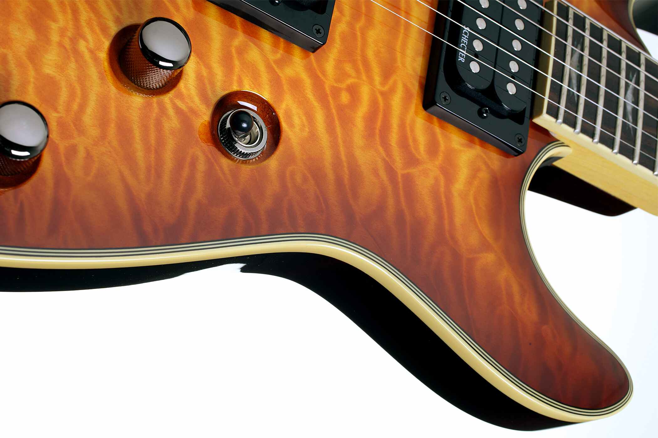 Schecter Omen Extreme-6 2h Ht Rw - Vintage Sunburst - Elektrische gitaar in Str-vorm - Variation 2