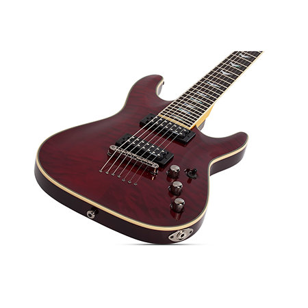 Schecter Omen Extreme-7 7c 2h Rw - Black Cherry Gloss - 7-snarige elektrische gitaar - Variation 1