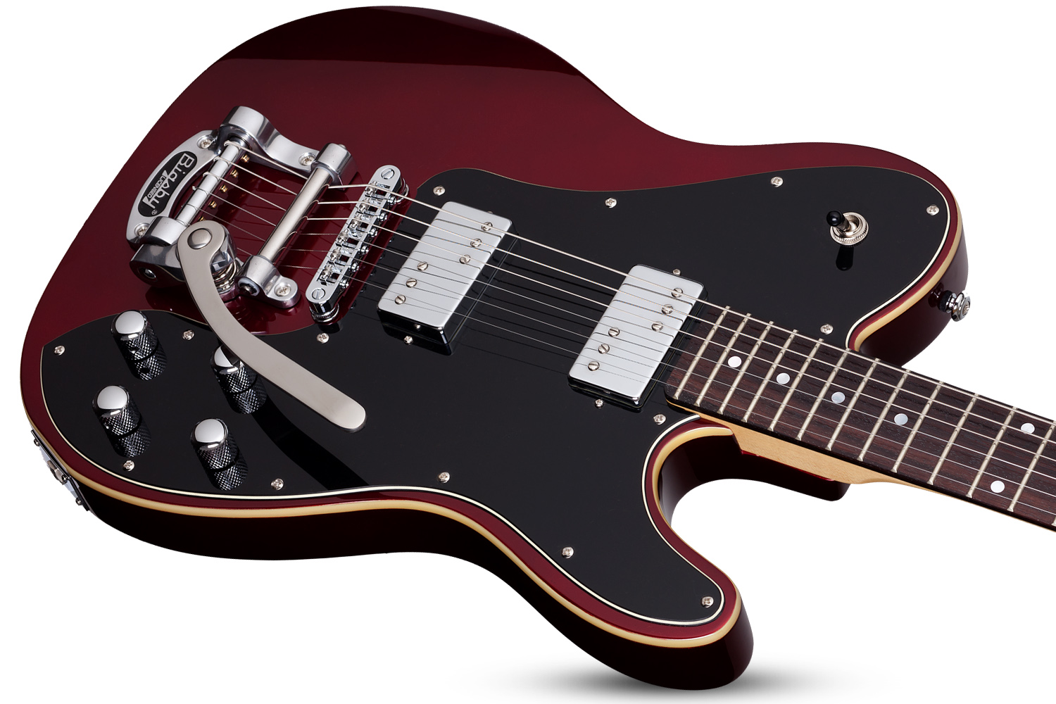 Schecter Pt Fastback Ii B Bigsby 2h Trem Bigsby Rw - Metallic Red - Televorm elektrische gitaar - Variation 1