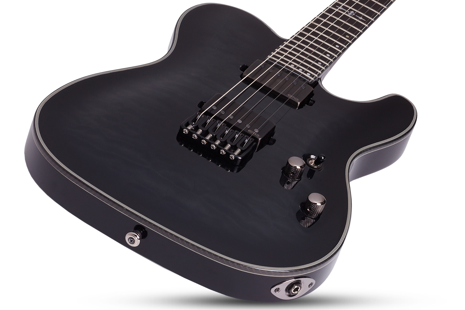 Schecter Pt Hellraiser Hybrid 2h Emg Ht Eb - Transp. Black Burst - Televorm elektrische gitaar - Variation 1