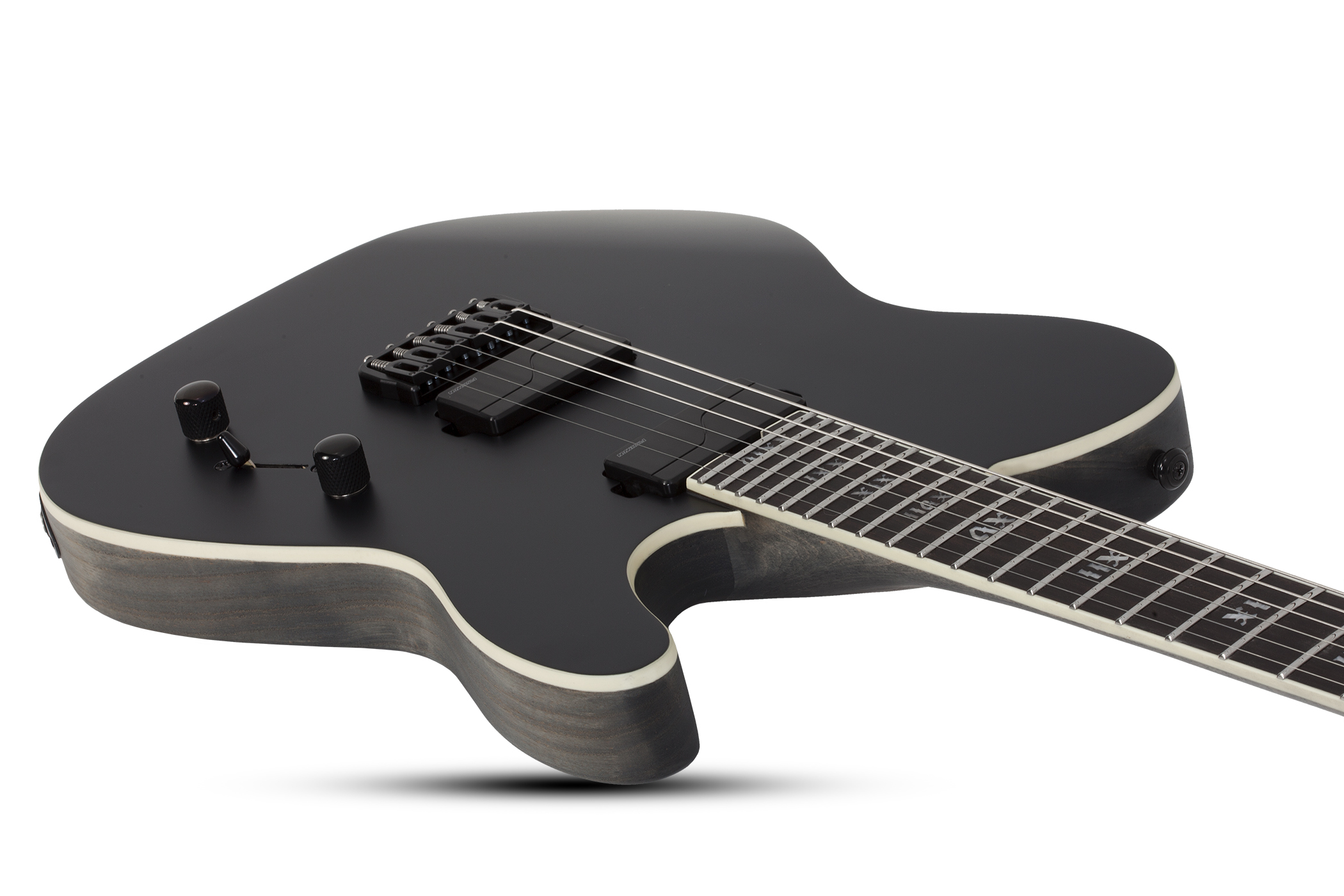 Schecter Pt Sls Elite Evil Twin 2h Fishman Fluence Modern Ht Eb - Satin Black - Televorm elektrische gitaar - Variation 1