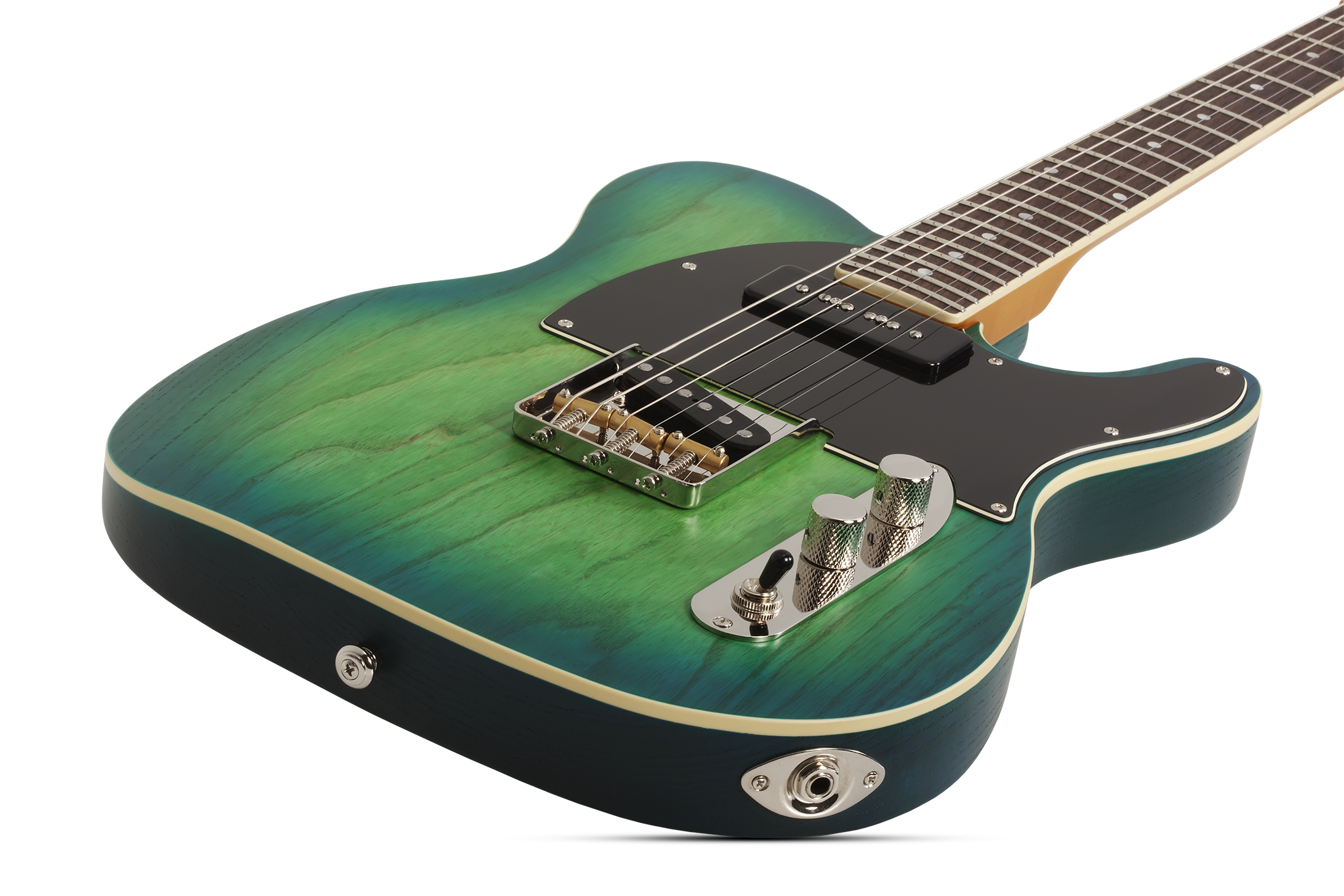 Schecter Pt Special 2s Ht Mn - Aqua Burst Pearl - Televorm elektrische gitaar - Variation 1