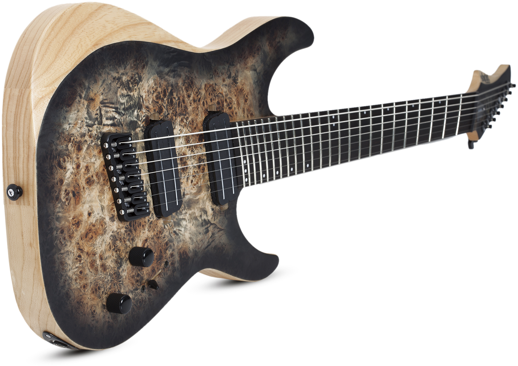 Schecter Reaper-7 Multiscale 7c Ht 2h Eb - Satin Charcoal Burst - Multi-scale gitaar - Variation 1