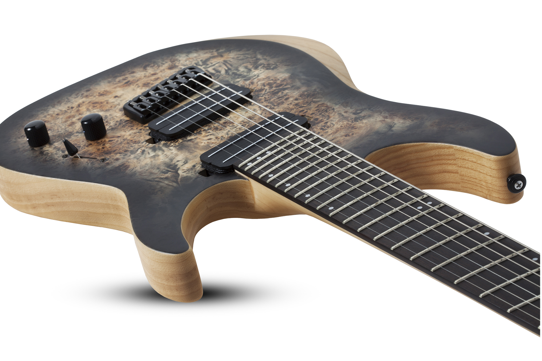 Schecter Reaper-7 Multiscale 7c Ht 2h Eb - Satin Charcoal Burst - Multi-scale gitaar - Variation 2