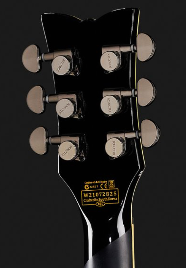 Schecter Solo-ii Blackjack 2h Lundgren Ht Eb - Black - Enkel gesneden elektrische gitaar - Variation 4