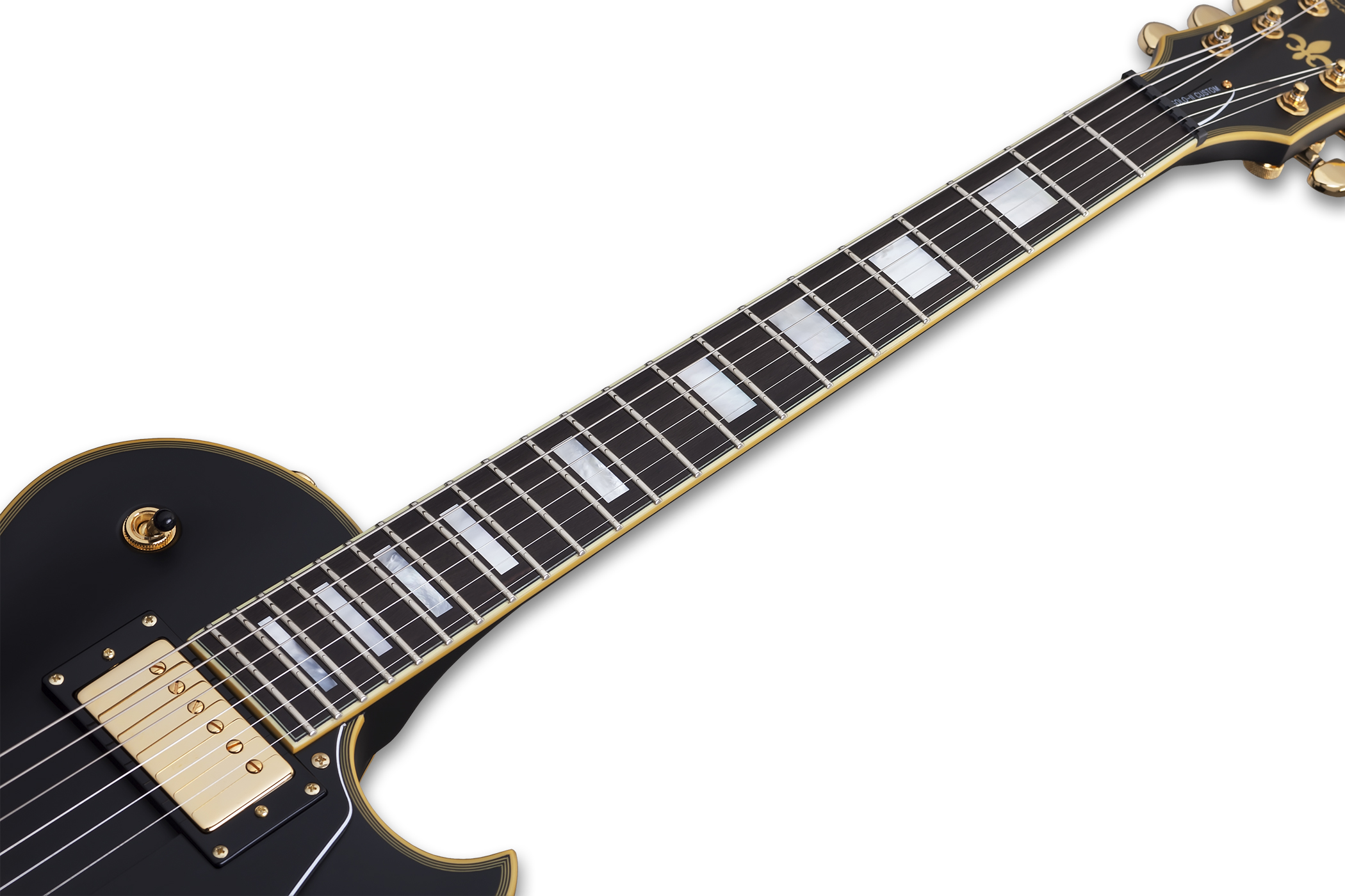 Schecter Solo-ii Custom 2h Ht Eb - Aged Black Satin - Enkel gesneden elektrische gitaar - Variation 3