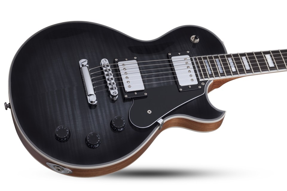 Schecter Solo-ii Custom 2h Ht Eb - Trans Black Burst - Enkel gesneden elektrische gitaar - Variation 1