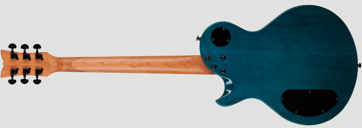 Schecter Solo-ii Standard 2h Ht Rw - Ocean Blue Burst Burl - Single cut gitaar - Variation 1