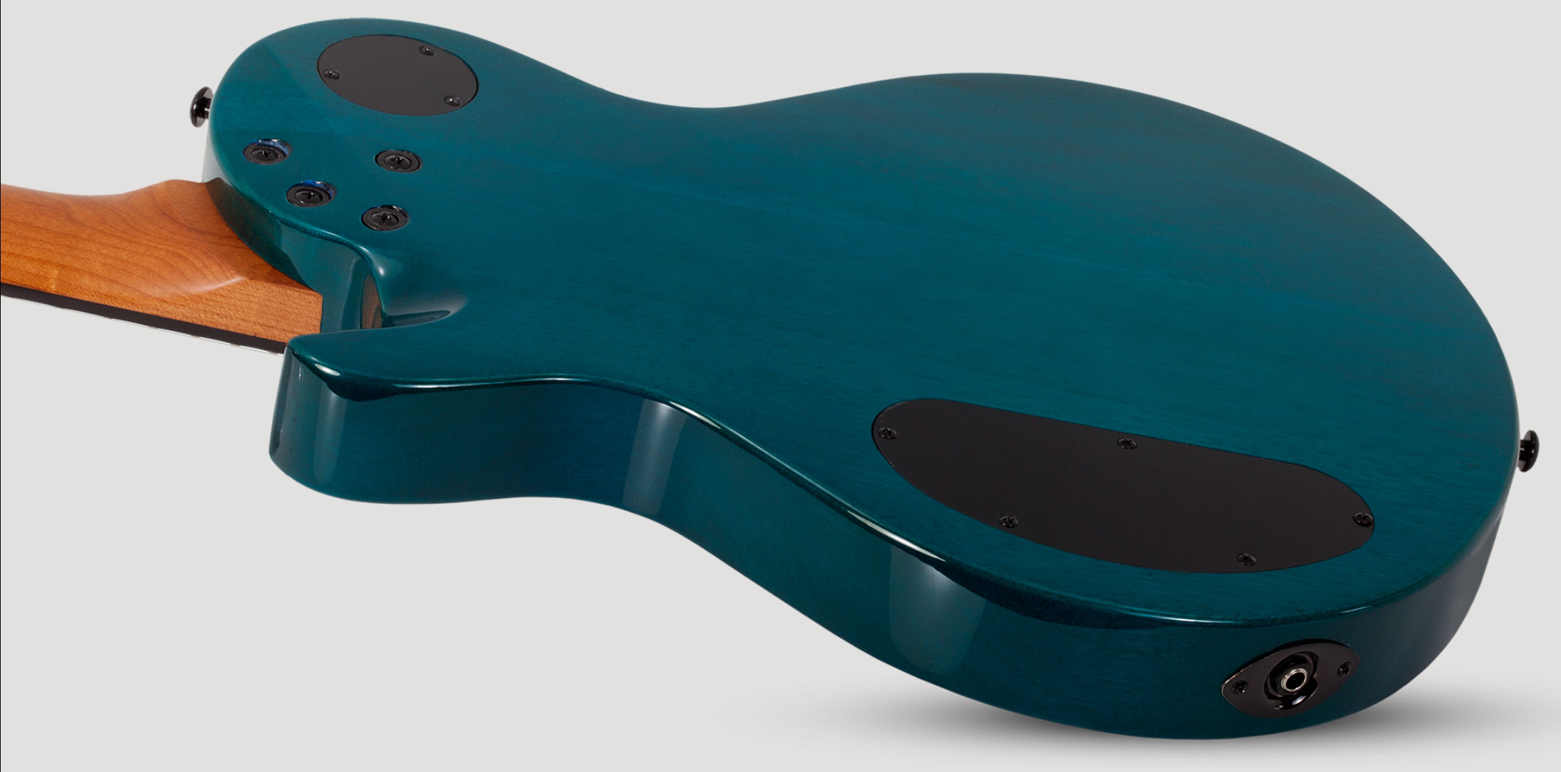 Schecter Solo-ii Standard 2h Ht Rw - Ocean Blue Burst Burl - Single cut gitaar - Variation 4