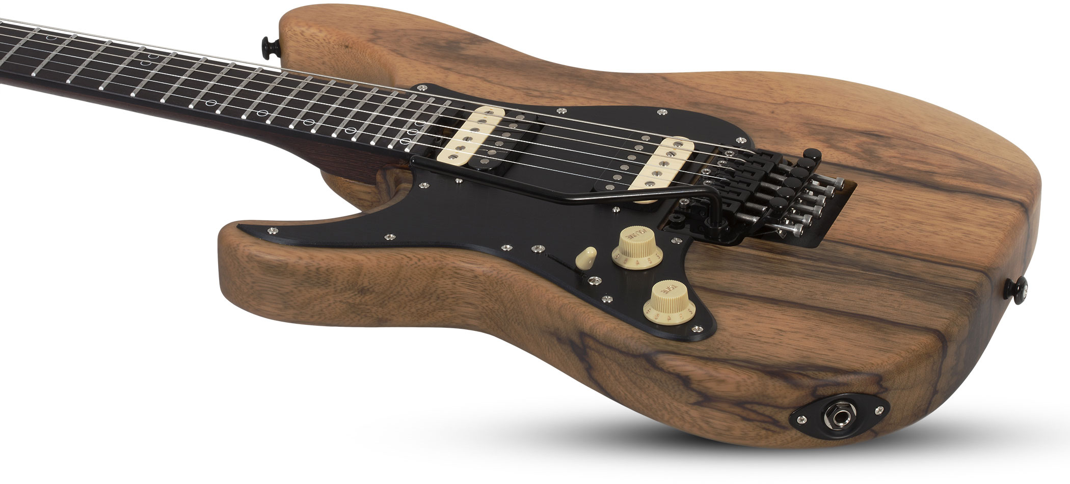 Schecter Sun Valley Super Shredder Exotic Black Limba Lh Gaucher 2h Fr Eb - Black Limba - Linkshandige elektrische gitaar - Variation 1