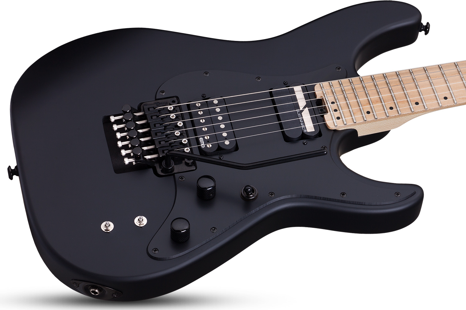 Schecter Sun Valley Super Shredder Fr S 2h Sustainiac Eb - Satin Black - Metalen elektrische gitaar - Variation 1