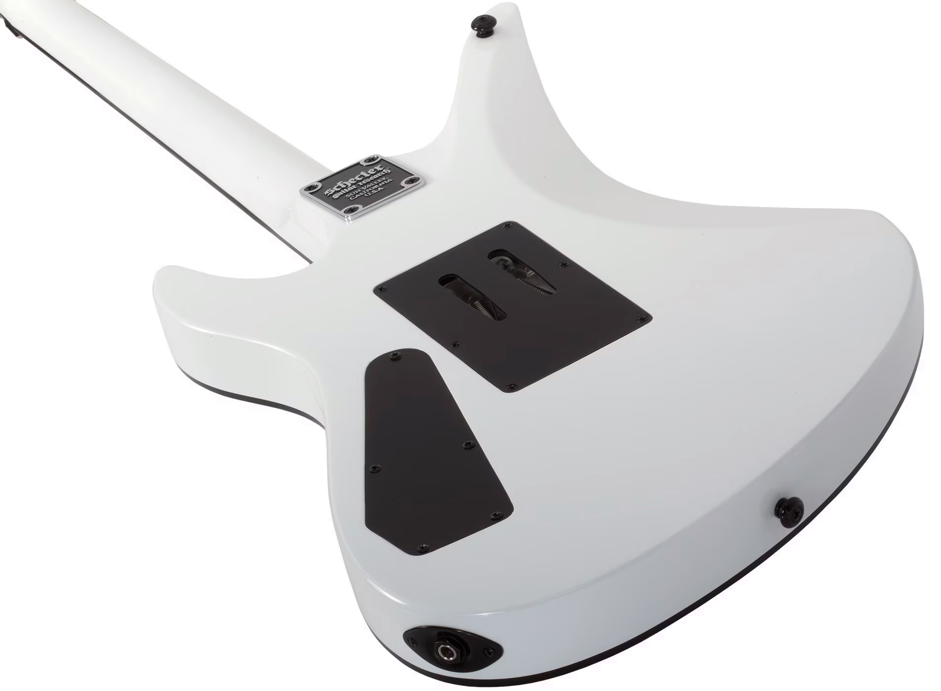 Schecter Synyster Standard Signature 2h Fr Eb - Gloss White With Black Pinstripes - Kenmerkende elektrische gitaar - Variation 4