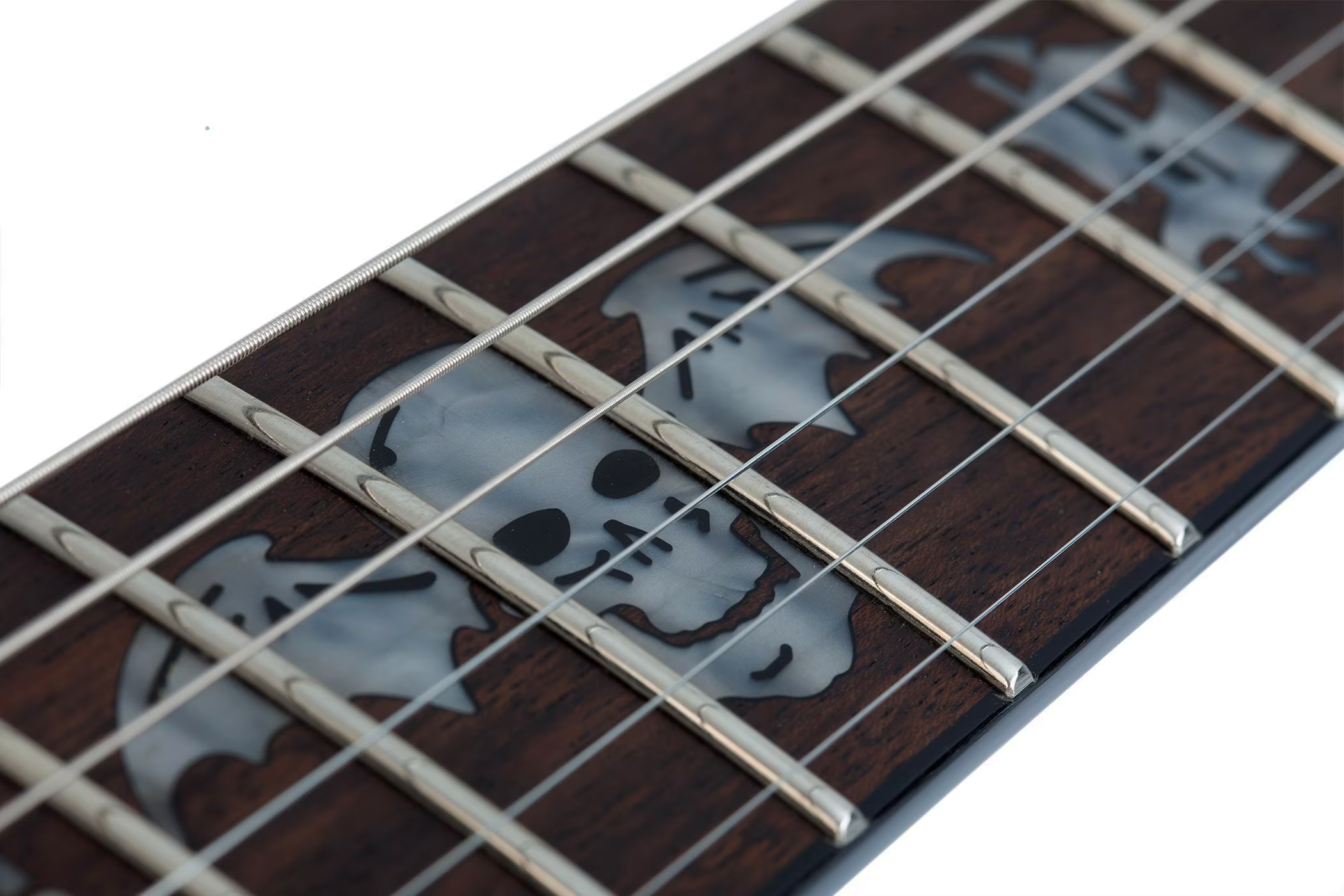 Schecter Synyster Standard Signature 2h Fr Eb - Gloss Black With Silver Pinstripes - Kenmerkende elektrische gitaar - Variation 3