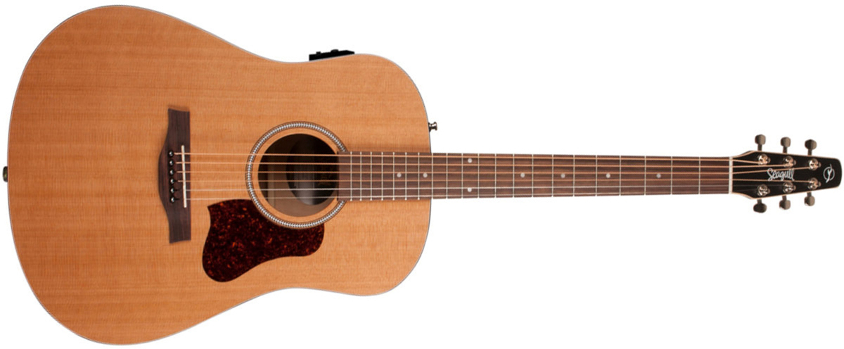 Seagull S6 Original Presys Ii Dreadnought Cedre Merisier Rw - Natural Semi Gloss - Elektro-akoestische gitaar - Main picture