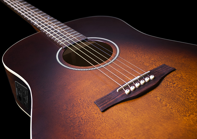 Seagull S6 Original Presys Ii Dreadnought Cedre Merisier Rw - Burnt Umber Semi Gloss - Elektro-akoestische gitaar - Variation 3