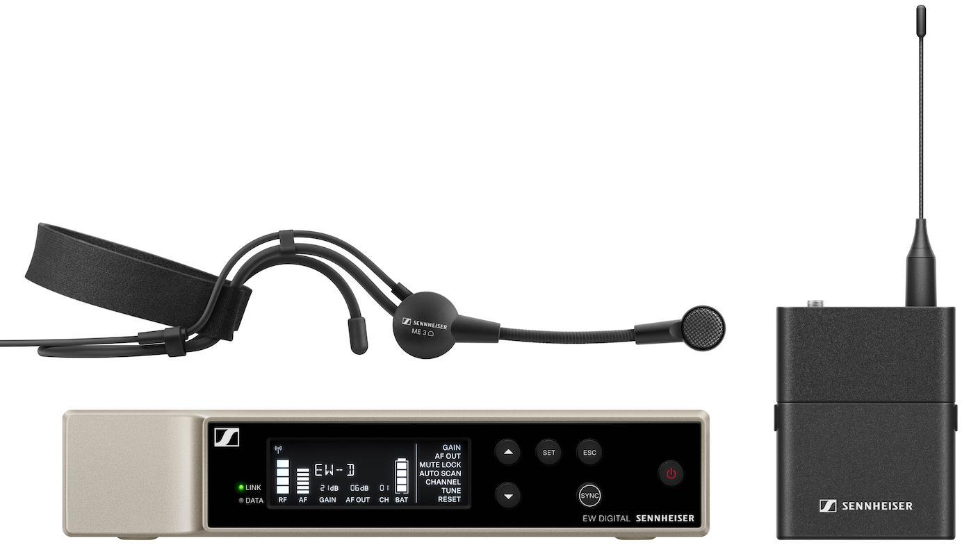Draadloze hoofdband microfoon Sennheiser EW-D ME3 SET (R1-6)