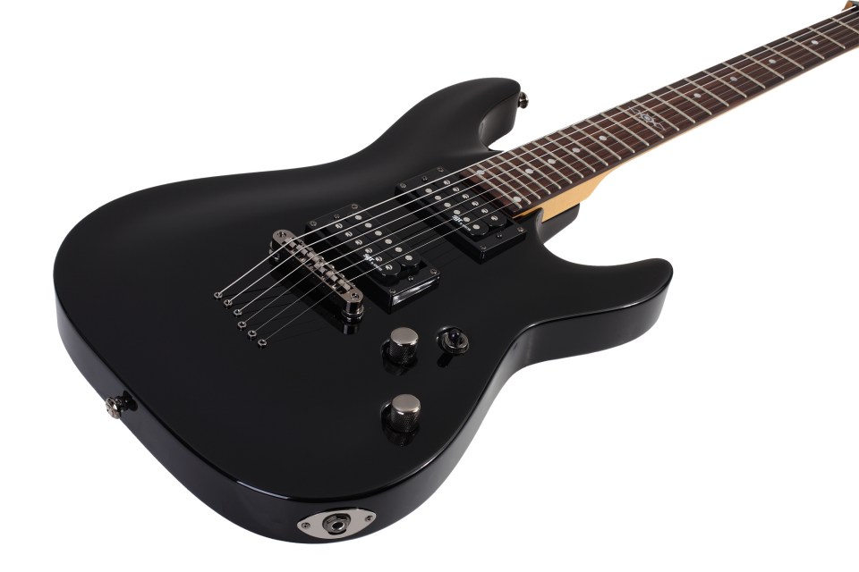 Sgr By Schecter C-1 Hh Ht Rw - Gloss Black - Elektrische gitaar in Str-vorm - Variation 1