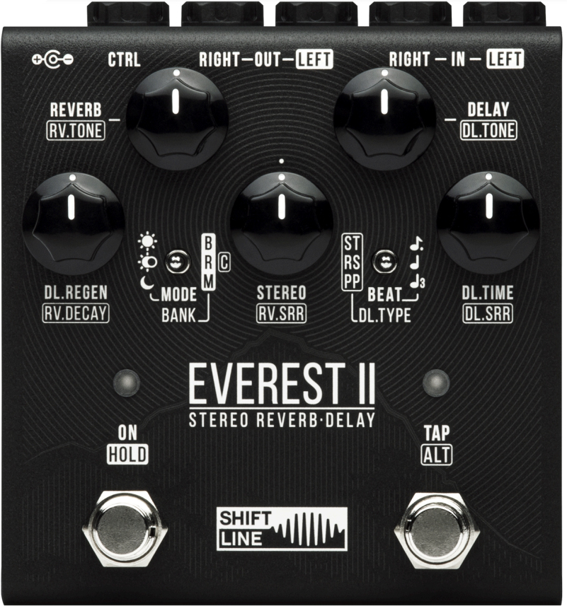 Shift Line Everest Ii Stereo Reverb Delay - Reverb/delay/echo effect pedaal - Main picture