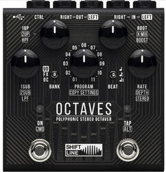 Harmonizer effect pedaal Shift line Octaves Poplyphonic Stereo Octaver