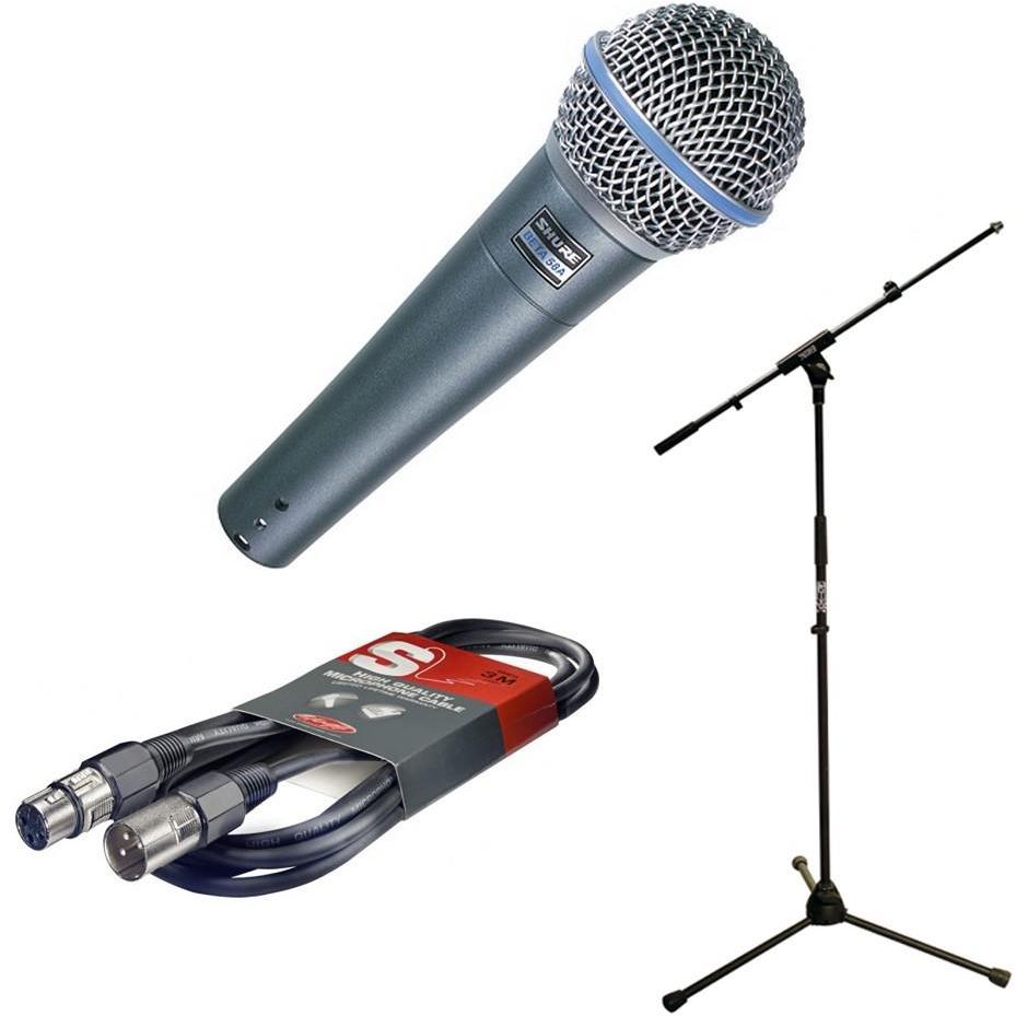 Microfoon set met statief Shure BETA58 + STAND + CABLE