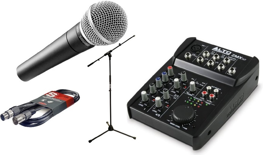 Shure Pack Sm58 + Zmx52 + Pied + CÂble - Microfoon set met statief - Main picture