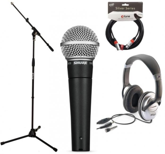 Microfoon set met statief Shure Sm58 LCE pack chant