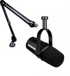 Microfoon set met statief Shure MV7-K +  PSA1 Rode