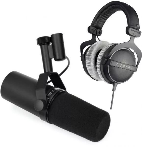 Microfoon set met statief Shure Sm7b + Dt770 Pro 80 ohms
