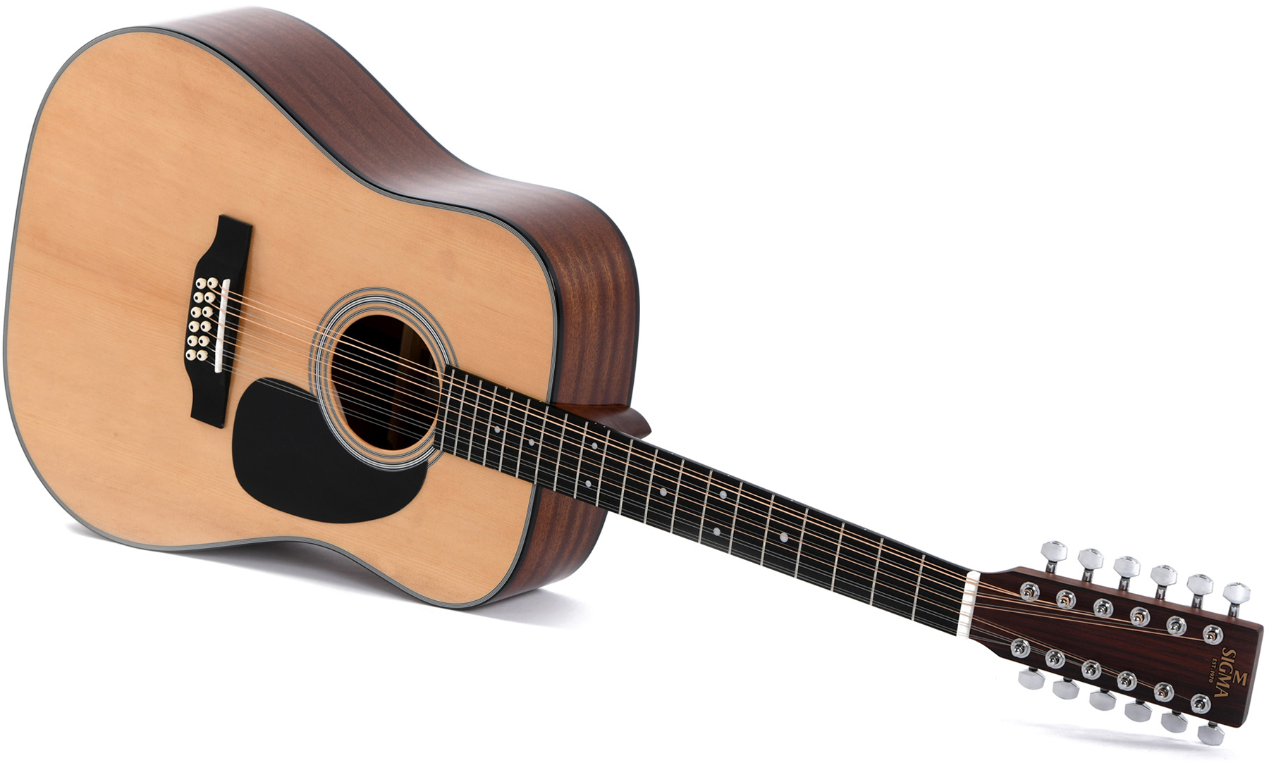 Sigma Dm12-1 12c Dreadnought Epicea Acajou Mic - Natural - Westerngitaar & electro - Variation 2