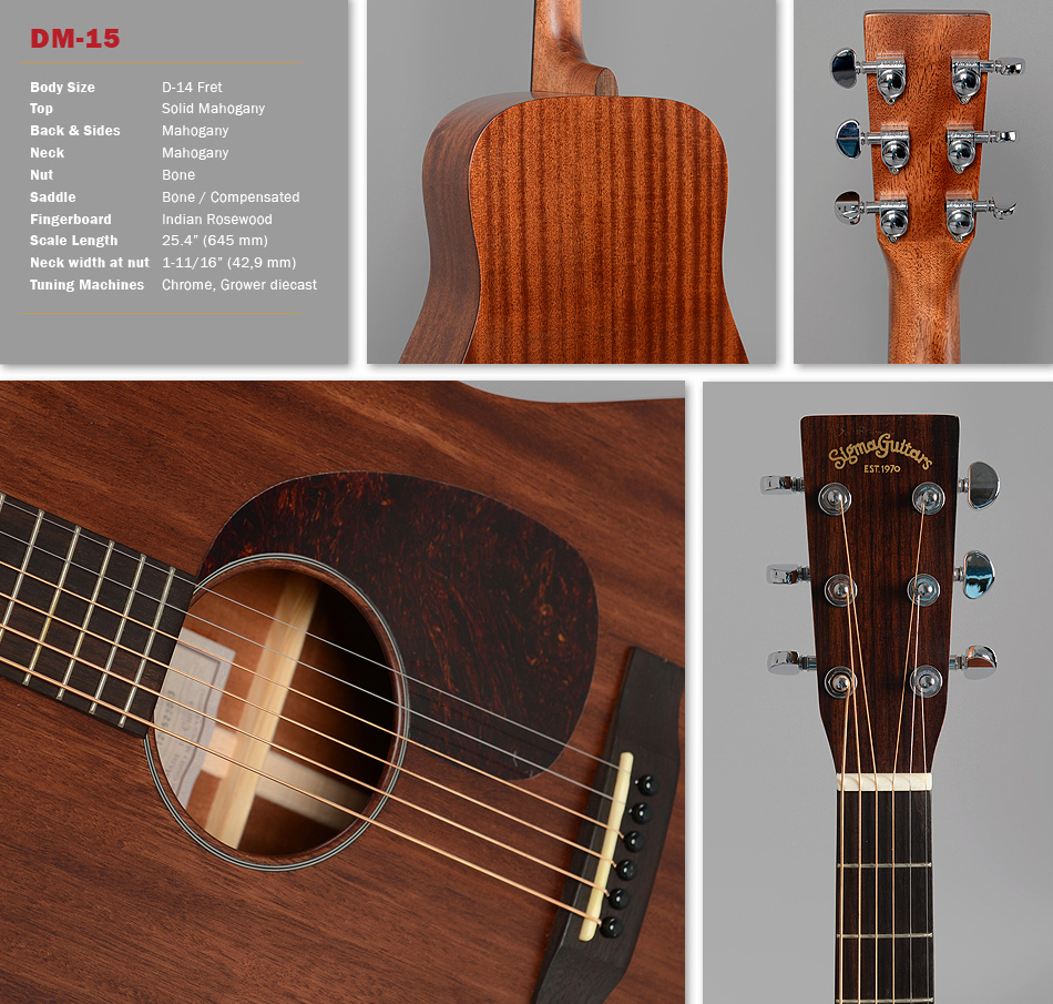 Sigma Dm15 Dreadnought - Natural Satin - Westerngitaar & electro - Variation 2