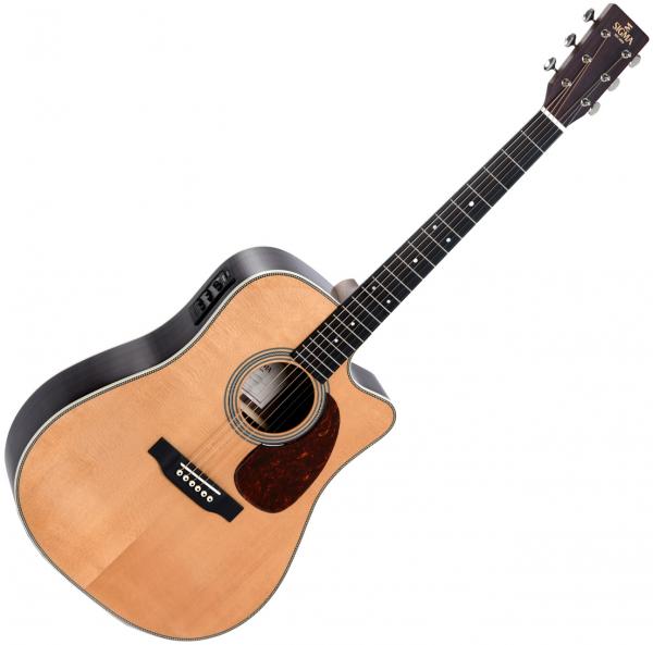 Elektro-akoestische gitaar Sigma Standard DTC-28HE - Natural