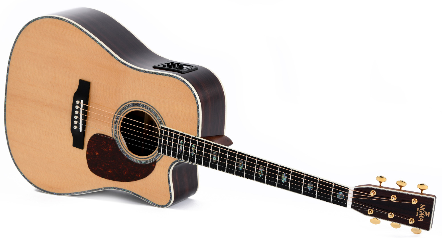 Sigma Dtc-41e Standard Dreadnought Cw Epicea Tilia Mic - Natural - Westerngitaar & electro - Variation 2