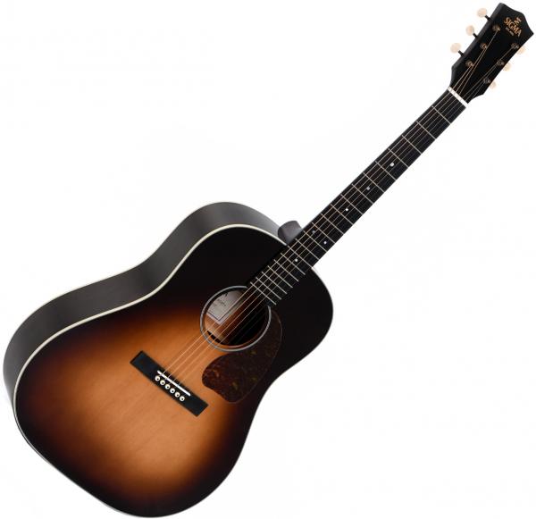 Elektro-akoestische gitaar Sigma JM-SG45+ - Sunburst