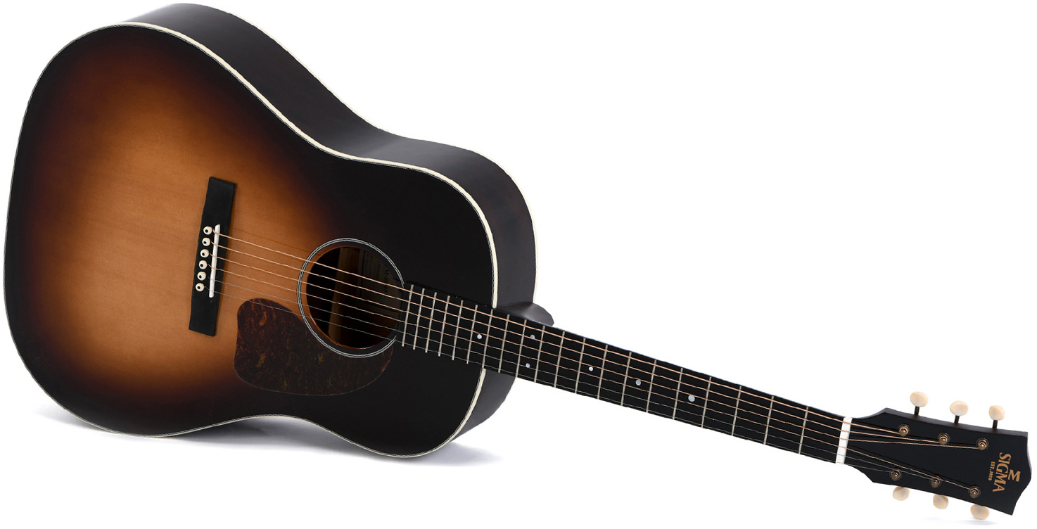 Sigma Jm-sg45 Dreadnought Epicea Acajou Mic - Sunburst - Westerngitaar & electro - Variation 2