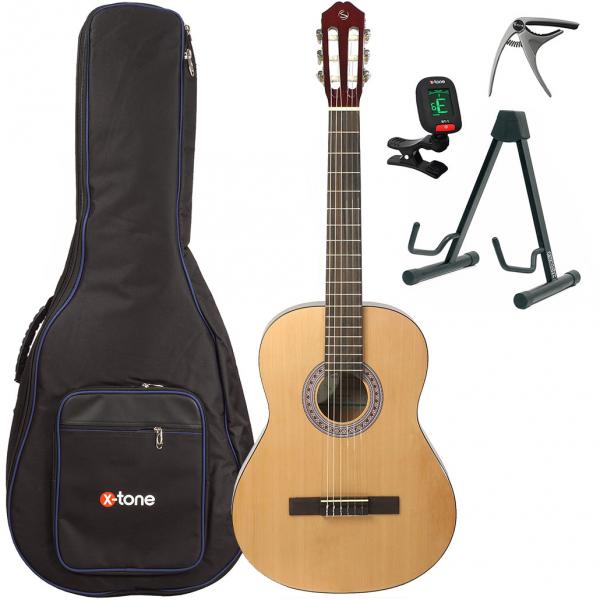 Klassieke gitaar set Silvanez CL44-NAT +X-Tone 2002 Bag Pack - Natural