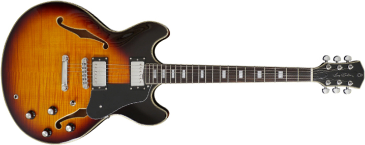 Sire Larry Carlton H7 Signature Ht Hh Eb - Vintage Sunburst - Semi hollow elektriche gitaar - Main picture