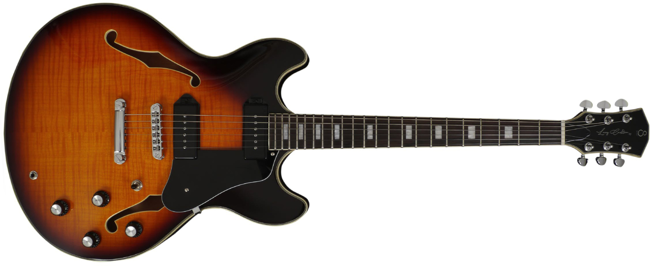 Sire Larry Carlton H7v Signature 2s P90 Ht Eb - Vintage Sunburst - Semi hollow elektriche gitaar - Main picture