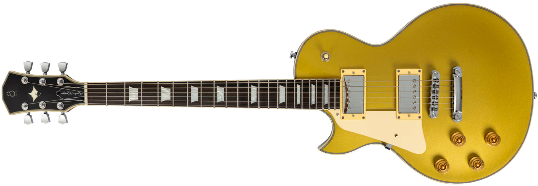 Sire Larry Carlton L7 Lh Gaucher New Gen 2h Ht Eb - Metallic Gold - Single cut gitaar - Main picture