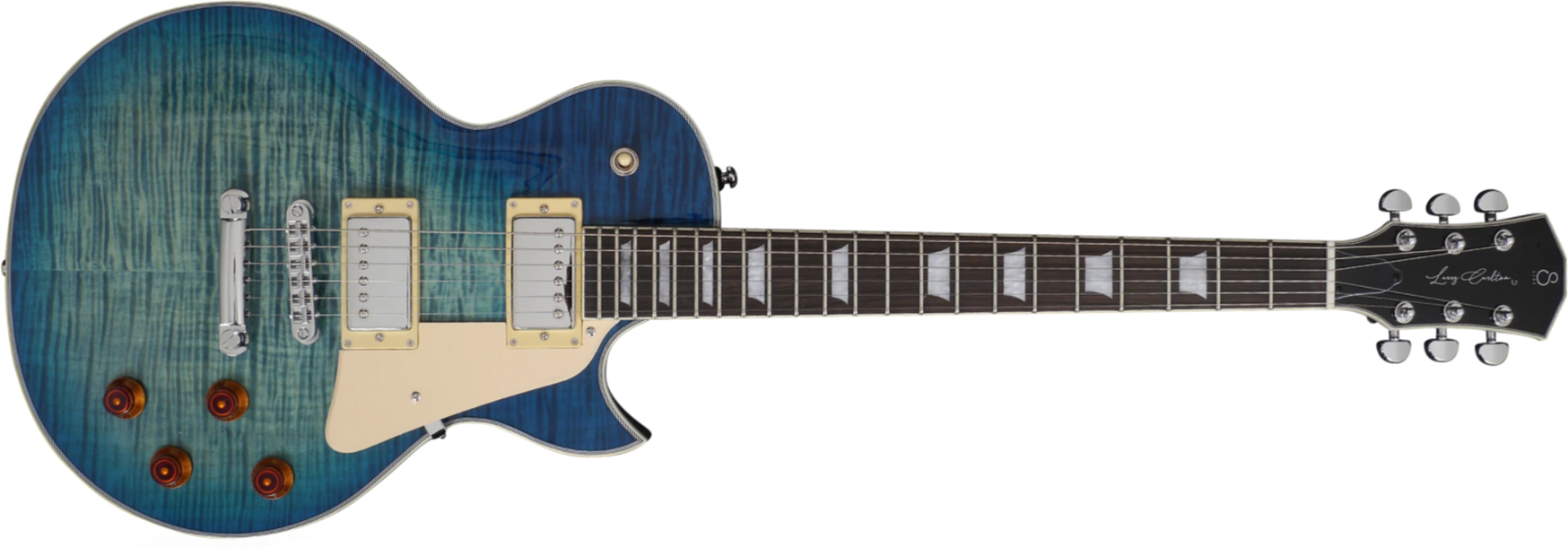 Sire Larry Carlton L7 Signature Ht Hh Eb - Trans Blue - Enkel gesneden elektrische gitaar - Main picture
