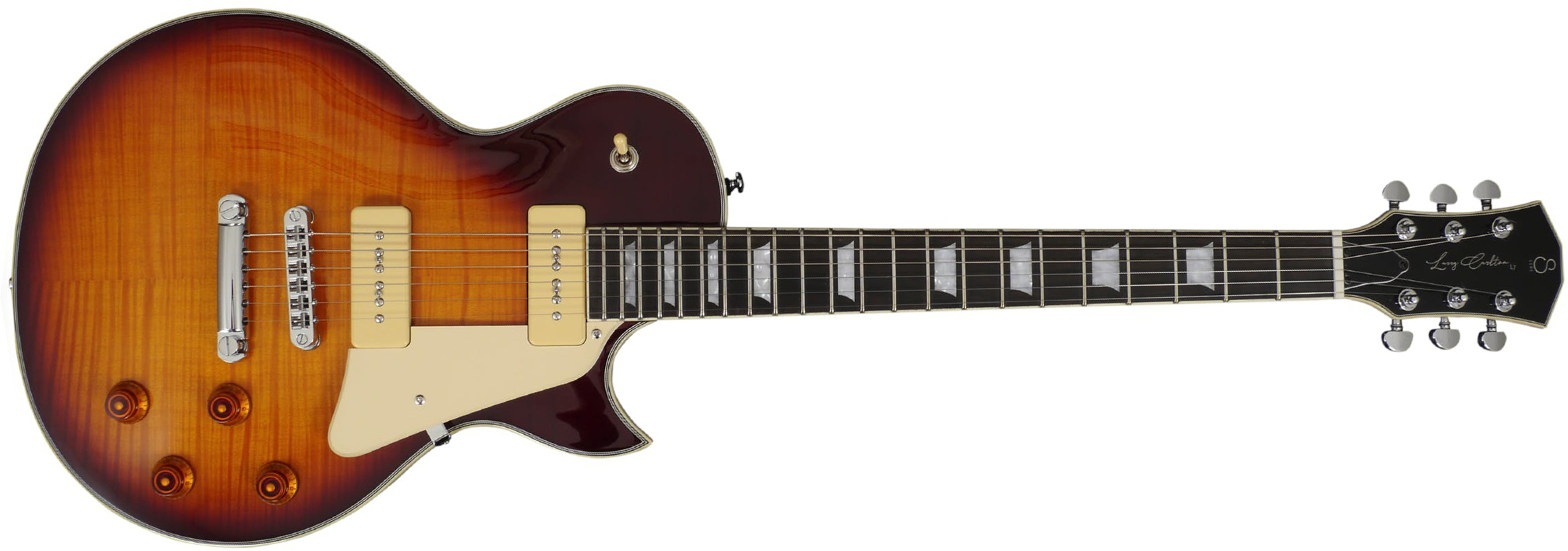 Sire Larry Carlton L7v Signature 2s P90 Ht Eb - Tobacco Sunburst - Enkel gesneden elektrische gitaar - Main picture