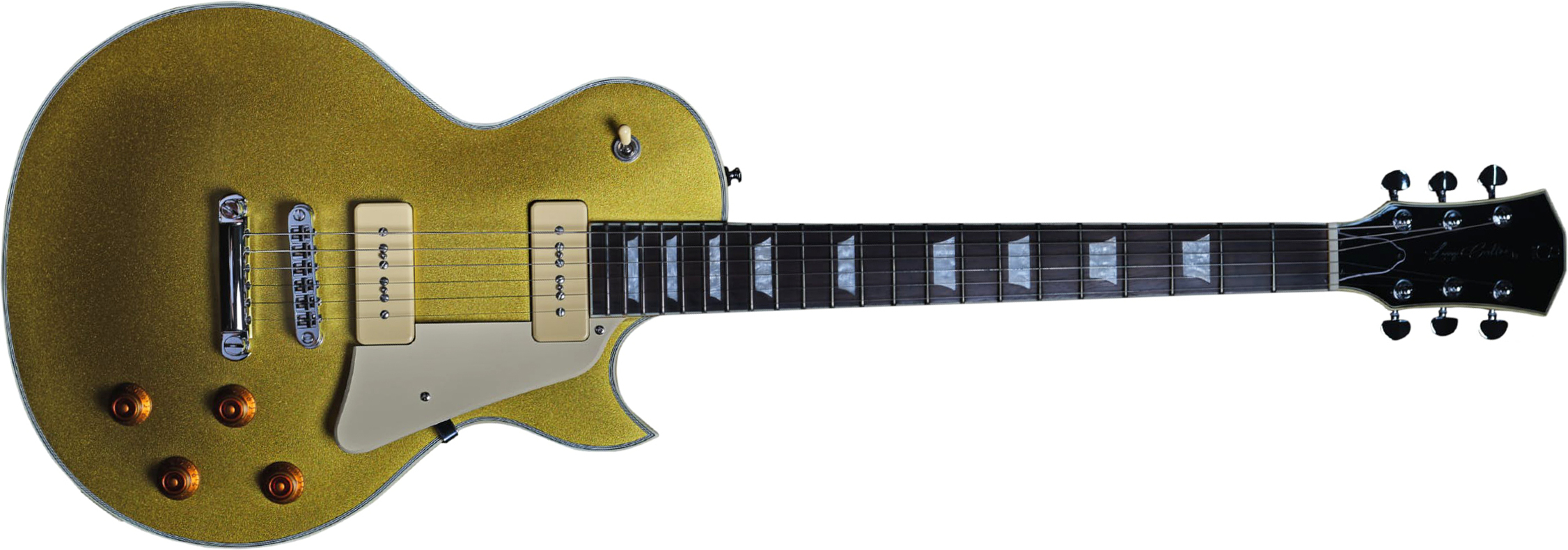 Sire Larry Carlton L7v Signature 2s P90 Ht Eb - Gold Top - Enkel gesneden elektrische gitaar - Main picture