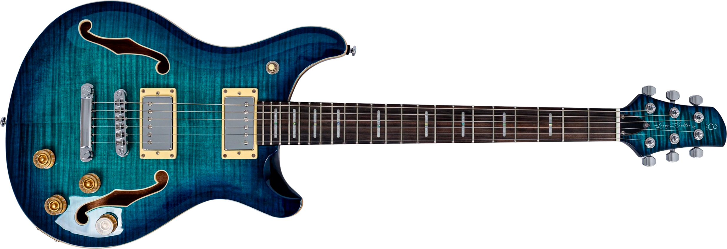 Sire Larry Carlton Q7 2h Ht Eb - Transparent Blue - Semi hollow elektriche gitaar - Main picture