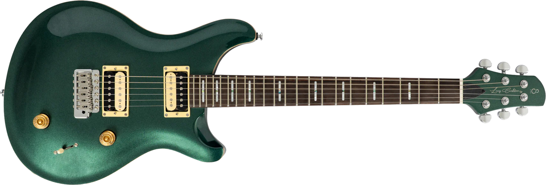Sire Larry Carlton Q7 2h Trem Eb - Metallic Green - Double cut gitaar - Main picture