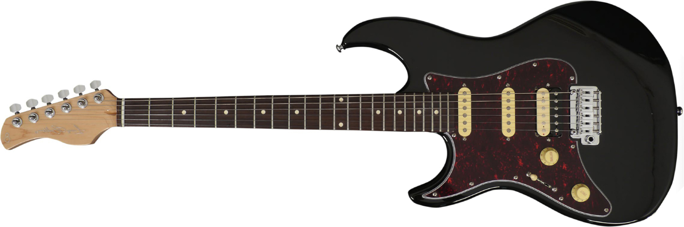Sire Larry Carlton S3 Lh Signature Gaucher Hss Trem Rw - Black - Linkshandige elektrische gitaar - Main picture